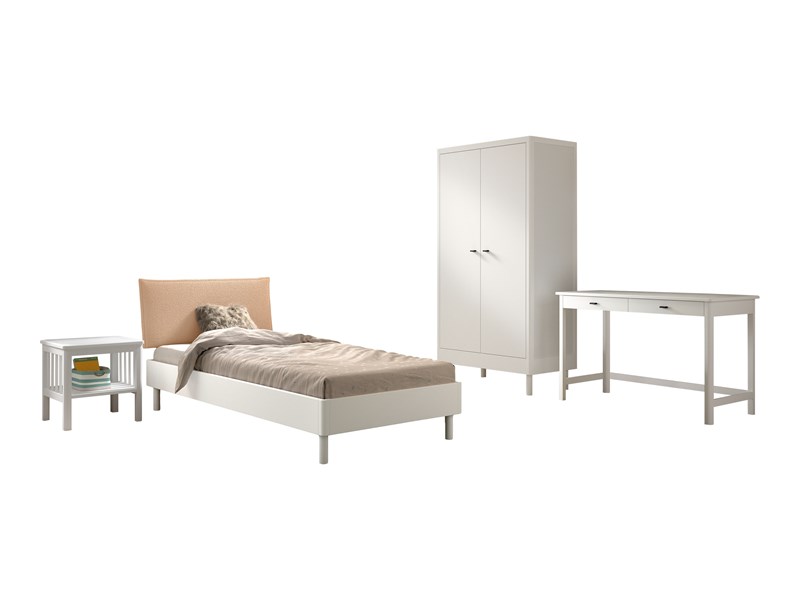 Chambres complètes-Combinaison de chambre d'enfant Forrest Beech 4-hêtre laqué blanc-Vipack-maill-0