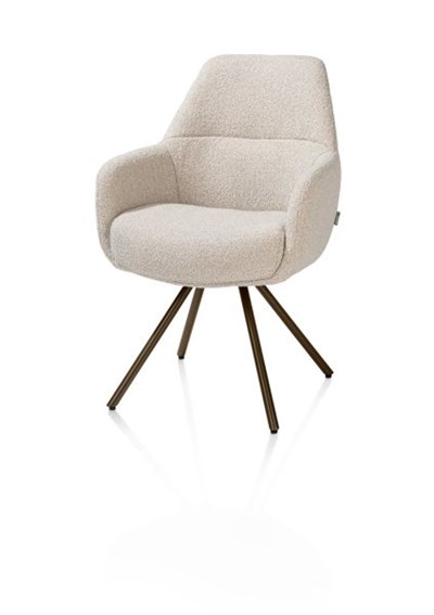 Chaises de salle à manger-Mavis, chaise à accoudoirs - pivotante - ressorts ensaches - selected c-1