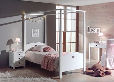 Chambres complètes-Combinaison de chambre d'enfant Amori 5-blanc-Vipack-mailleux-1