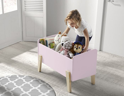 Chambres complètes-Combinaison de chambre d'enfant Kiddy 3-rose-Vipack-mailleux-6
