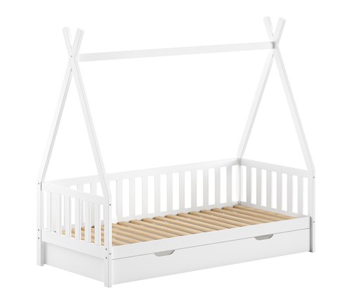 Chambres complètes-Combinaison de chambre d'enfant Tipi blanc-Vipack-mailleux-0