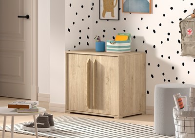 Chambres complètes-Combinaison de chambre d'enfant Sam finition chêne-Vipack-mailleux-8