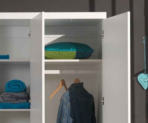 Tablette-LARA ARMOIRE 3 PORTES TRINGLE SUPPLÉMENTAIRE BLANC-Vipack-mailleux-0