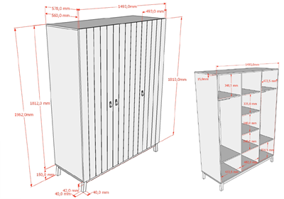 Chambres complètes-Combinaison de chambre d'enfant Sezane 4-clay-Vipack-mailleux-20
