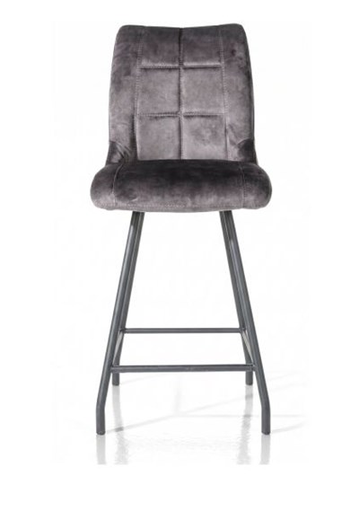 Chaise de bar Mischa Laurent anthracite 4-pieds + poignée de la marque Henders & Hazel disponible chez Mailleux