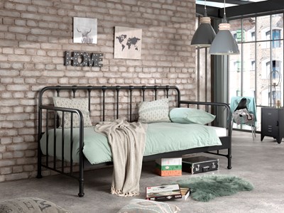 Lit enfant-BRONXX LIT CAPITAINE 90 x 200 cm NOIR-Vipack-mailleux-3