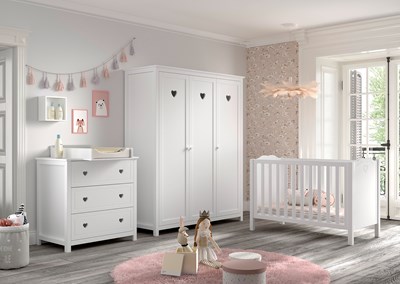 Chambres complètes-Combinaison de chambre d'enfant Amori 4-blanc-Vipack-mailleux-1