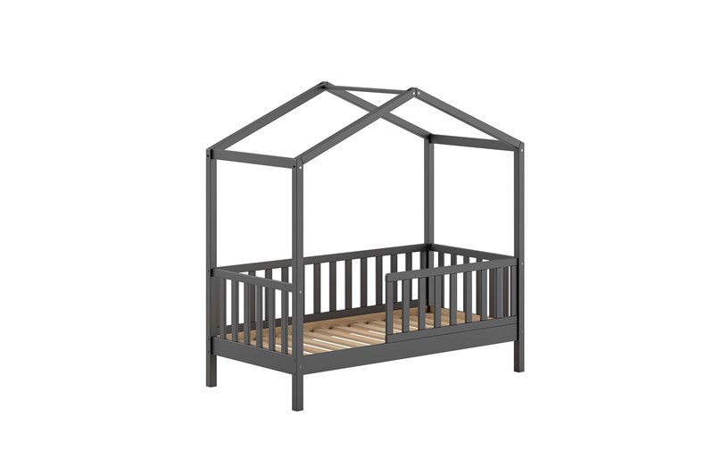 Lit enfant-DALLAS LIT CABANE JUNIOR 70 x 140 cm ANTHRACITE-Vipack-mailleux-0
