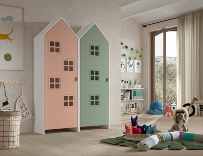 Chambres complètes-Combinaison de chambre d'enfant Casami 7-Vipack-mailleux-1