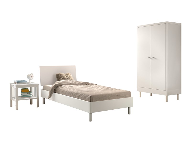 Chambres complètes-Combinaison de chambre d'enfant Forrest Beech 4-hêtre laqué blanc-Vipack-maill-0
