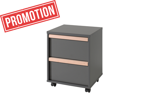 Caisson pour bureau-LONDON CAISSON DE BUREAU ANTHRACITE-Vipack-mailleux-0