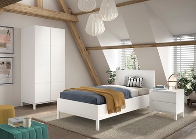 Chambres complètes-Combinaison de chambre d'enfant Eva 4-blanc-Vipack-mailleux-1