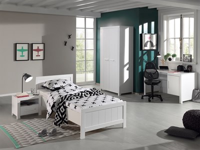 Chambres complètes-Combinaison de chambre d'enfant Erik 4-blanc de la collection erik-Vipack-mail-1