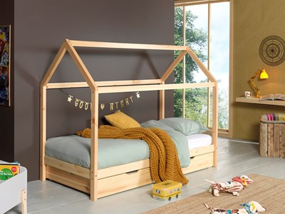 Chambres complètes-Combinaison de chambre d'enfant Dallas,Out Of Collection bois naturel-Vipack-m-1
