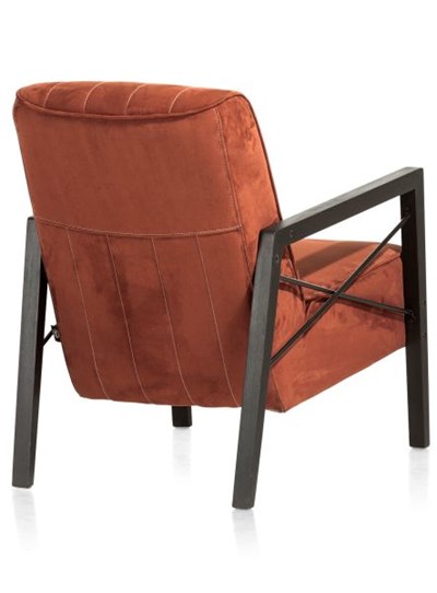 Fauteuils cuir-Northon, fauteuil avec accoudoir en bois vintage clay  white  black-Henders & Haze-13