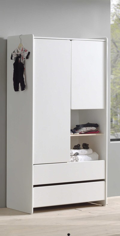 Chambres complètes-Combinaison de chambre d'enfant Kiddy 3-blanc-Vipack-mailleux-10