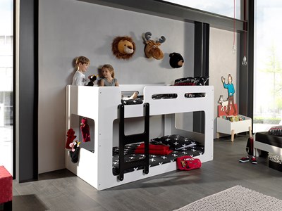 Lit superposé-LUCA LIT SUPERPOSÉ 90 x 200 cm BLANC-Vipack-mailleux-4