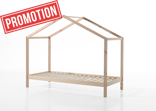 Lit enfant-DALLAS LIT CABANE SANS GRILLE 90 x 200 cm NATUREL-Vipack-mailleux-0