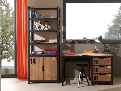 Chambres complètes-Combinaison de chambre d'enfant Alex 2-Vipack-mailleux-1