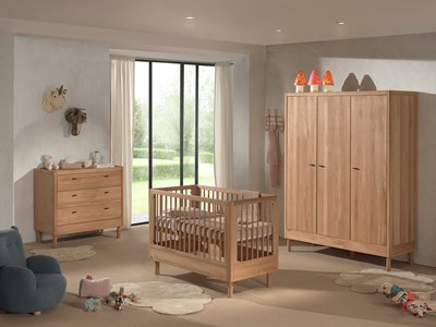 Chambres complètes-Combinaison de chambre d'enfant Forrest Oak 2-chêne-Vipack-mailleux-1