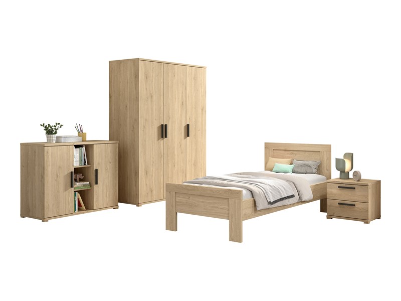 Chambres complètes-Combinaison de chambre d'enfant Sam 4-Vipack-mailleux-0