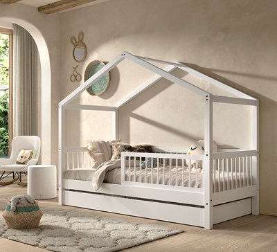 Chambres complètes-Combinaison de chambre d'enfant Forrest Beech hêtre laqué blanc-Vipack-mailleu-1