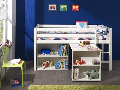 Chambres complètes-Cette PINO-combinaison se compose des éléments suivants  PINO lit compact blan-1