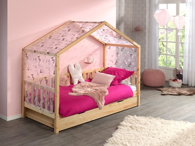 Chambres complètes-Combinaison de chambre d'enfant Dallas bois naturel-Vipack-mailleux-1