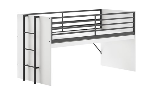 Lit mi-hauteur-SAM LIT MI-HAUTEUR (85) 90 x 200 cm BLANC-Vipack-mailleux-0