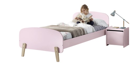 Chambres complètes-Combinaison de chambre d'enfant Kiddy 3-rose-Vipack-mailleux-0