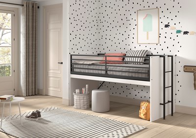Chambres complètes-Combinaison de chambre d'enfant Sam blanc-Vipack-mailleux-6