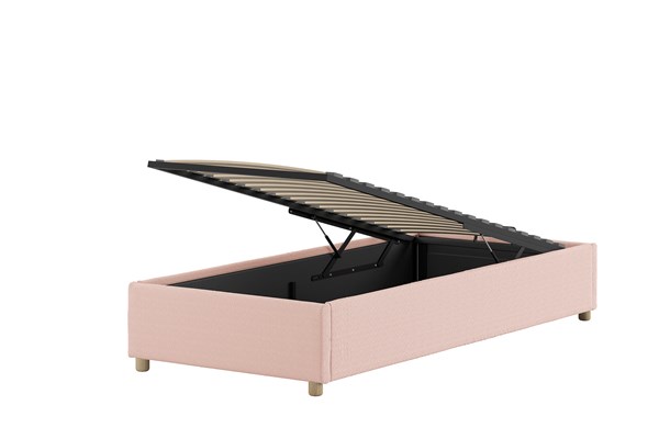 Lit enfant-MOON STORAGE CADRE DE LIT CÔTÉ COURT 90 x 200 cm BOUCLÉ ROSE-Vipack-mailleux-0