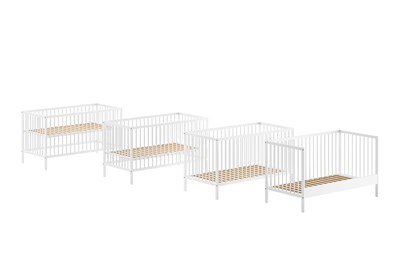 Chambres complètes-Combinaison de chambre d'enfant Dino blanc-Vipack-mailleux-5