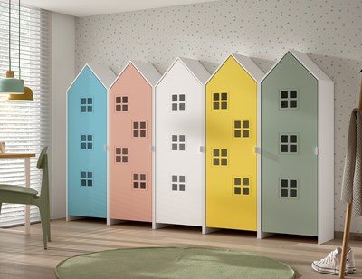 Chambres complètes-Combinaison de chambre d'enfant Casami 5-Vipack-mailleux-4