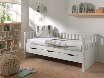 Lit enfant-FRITZ LIT CAPITAINE (91) 90 x 200 cm BLANC-Vipack-mailleux-1