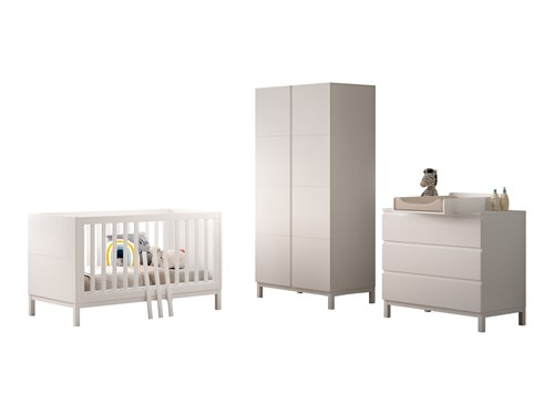 Chambres complètes-Combinaison de chambre d'enfant Eva 4-blanc-Vipack-mailleux-0