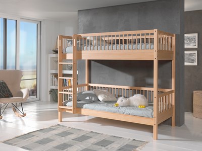 Lit superposé-FORREST LIT SUPERPOSÉ 90 x 200 cm HÊTRE NATUREL-Vipack-mailleux-1