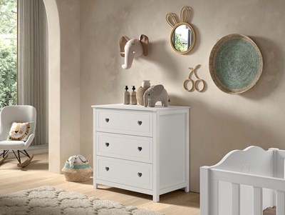 Chambres complètes-Combinaison de chambre d'enfant Amori blanc-Vipack-mailleux-5