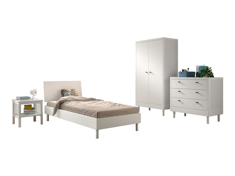 Chambres complètes-Combinaison de chambre d'enfant Forrest Beech 4-hêtre laqué blanc-Vipack-maill-0