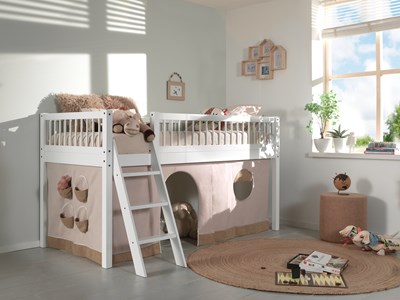 Chambres complètes-Combinaison de chambre d'enfant Forrest Beech hêtre laqué blanc-Vipack-mailleu-1