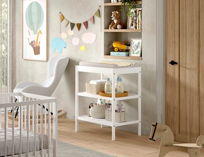 Chambres complètes-Combinaison de chambre d'enfant Dino blanc-Vipack-mailleux-9