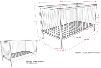 Chambres complètes-Combinaison de chambre d'enfant Dino naturel-Vipack-mailleux-2