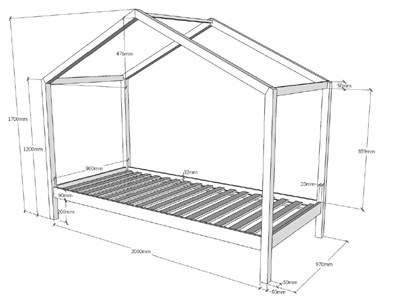 Chambres complètes-Combinaison de chambre d'enfant Dallas bois naturel-Vipack-mailleux-2