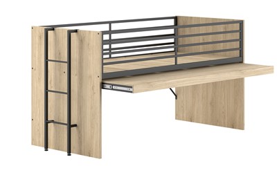 Chambres complètes-Combinaison de chambre d'enfant Sam finition chêne-Vipack-mailleux-4
