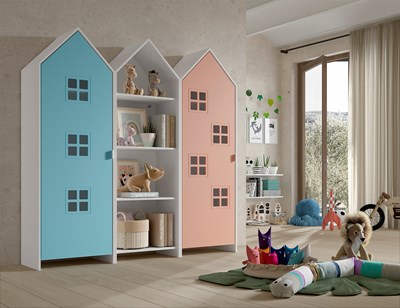 Chambres complètes-Combinaison de chambre d'enfant Casami 1-Vipack-mailleux-1