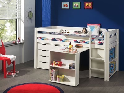 Chambres complètes-Cette PINO-combinaison se compose des éléments suivants  PINO lit compact blan-1