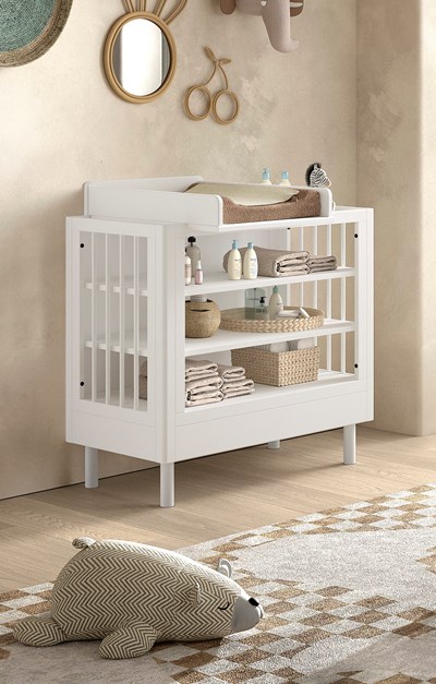 Chambres complètes-Combinaison de chambre d'enfant Forrest Beech 4-hêtre laqué blanc-Vipack-maill-11