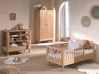 Chambres complètes-Combinaison de chambre d'enfant Forrest Oak 7-chêne-Vipack-mailleux-1