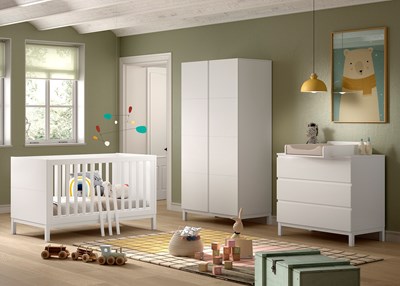 Chambres complètes-Combinaison de chambre d'enfant Eva 4-blanc-Vipack-mailleux-1