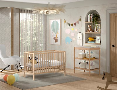 Chambres complètes-Combinaison de chambre d'enfant Dino naturel-Vipack-mailleux-1